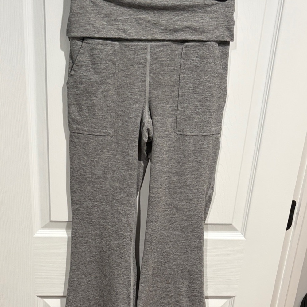 Aerie fold over grey leggings size medium